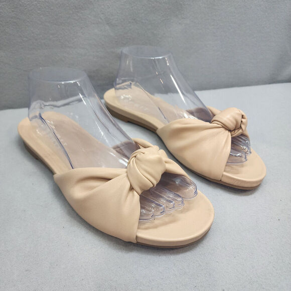 Esprit Womens Tyla Slip On Slide Sandals Beige Shoes 8.5 Medium (B,M) NWOB - Picture 1 of 8